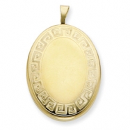 Picture of 1/20 Gold Filled 20mm Greek Key Border Oval Locket chain
