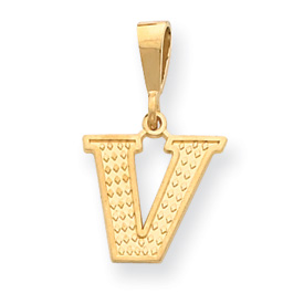 Picture of 14k Initial V Charm