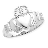 Picture of 14K White Gold Men's Claddaugh Ring