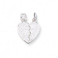 Picture of Sterling Silver I Love You 2-piece break apart Heart Charm