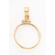 Picture of 14k 1 oz Mounted Panda Coin Screw Top Coin Bezel