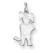 Picture of Sterling Silver Hockey - Girl Charm