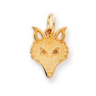 Picture of 10k Solid Flat Back Small Fox Head Charm
