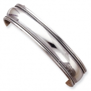 Picture of Sterling Silver 14.5mm Antiqued Cuff Bangle Bracelet
