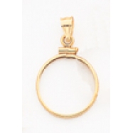 Picture of 14k 1/10 oz Mounted Panda Coin Screw Top Coin Bezel