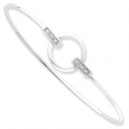 Picture of SS White Ice .06ct. Diamond Bangle Bracelet