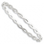 Picture of SS White Ice .06ct. Diamond Twist Bangle Bracelet