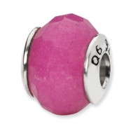 Picture of Sterling Silver Reflections Fuschia Quartz Stone Bead