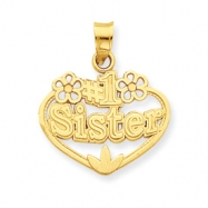 Picture of 14K #1 Sister in Heart Frame Pendant