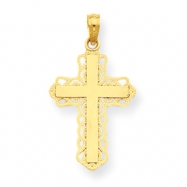 Picture of 14K Lace Trim Cross Pendant