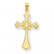 Picture of 14k & Rhodium Cross Pendant