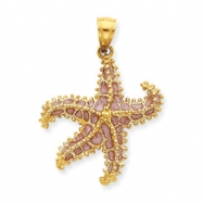 Picture of 14K Pink Stained Glassed Starfish Pendant