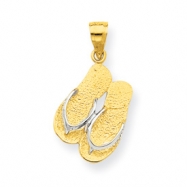 Picture of 10k & Rhodium Flip Flops Charm