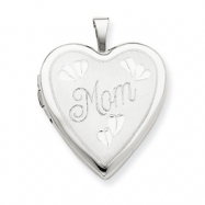Picture of 14K 20mm White Gold Mom w/ Hearts Heart Locket