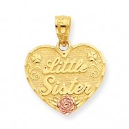 Picture of 14k Two-tone Little Sister Heart Pendant