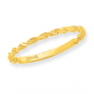 Picture of 14K Diamond-cut Textured Rope Band Ring