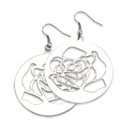 Picture of Stainless Steel Rose Cutout Dangle Earrings