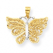Picture of 10k & Rhodium Butterfly Pendant