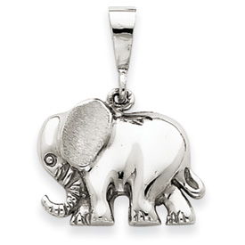 Picture of 14k White Gold Elephant Charm