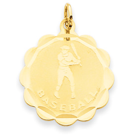 Picture of 14k Baseball Disc Charm