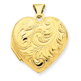 Picture of 14k Domed Heart Locket