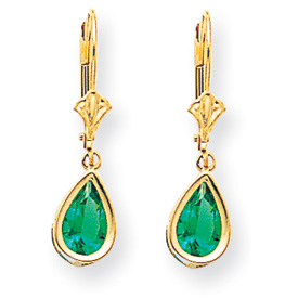 Picture of 14k 8x5mm Pear Mount St. Helens leverback earring