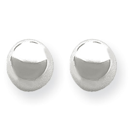 Picture of 14k White Gold Polished 9mm Ball Post Earrings