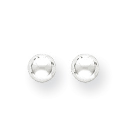 Picture of 14k White Gold Polished 5mm Ball Post Earrings