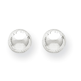 Picture of 14k White Gold Polished 7mm Ball Post Earrings