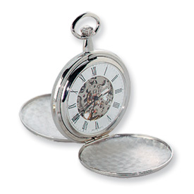 Picture of Charles Hubert Chrome-finish White Dial Pocket Watch
