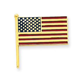 Picture of 14k Enameled Flag Tie Tac
