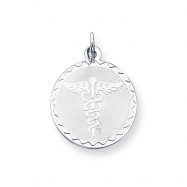 Picture of Sterling Silver Caduceus Disc
