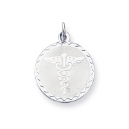Picture of Sterling Silver Caduceus Disc