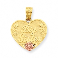 Picture of 14k Two-tone Big Sister Heart Pendant