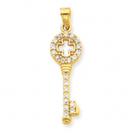 Picture of 10k CZ Key Pendant