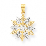 Picture of 10k & Rhodium Snowflake Charm