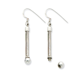 Picture of Sterling Silver Reflections Long Earring