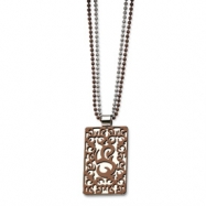 Picture of Stainless Steel Fancy Swirls Chocolate Plated 24in Double Chain Necklace chain