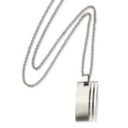 Picture of Stainless Steel Brushed Pendant 22in Necklace chain