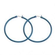Picture of Stainless Steel Blue 49.5mm Hoop Earrings