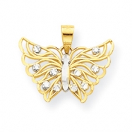 Picture of 10k & Rhodium Butterfly Pendant