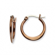 Picture of Stainless Steel Chocolate-plated 19mm Hoop Earrings
