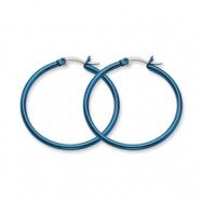 Picture of Stainless Steel Blue 32mm Hoop Earrings