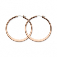 Picture of Stainless Steel Chocolate-plated 43mm Hoop Earrings