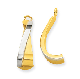 Picture of 14k Two-tone Crossover J Hoop Earring Jackets
