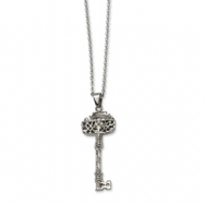 Picture of Stainless Steel Fancy Key Pendant 22in Necklace chain