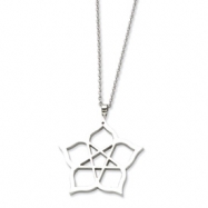 Picture of Stainless Steel Fancy Polished Flower 22in Necklace chain