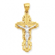 Picture of 10k & Rhodium Crucifix Pendant