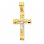 Picture of 10k & Rhodium Crucifix Pendant