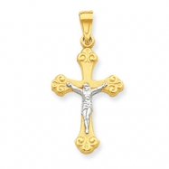 Picture of 10k & Rhodium Crucifix Charm